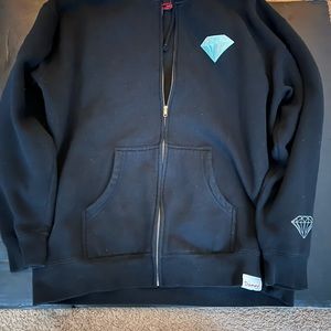 Diamond Supply Co. XL Black Zip up Hoodie